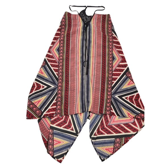Poof NY Multi-color Geometric Print Dress (L) - Picture 1 of 5